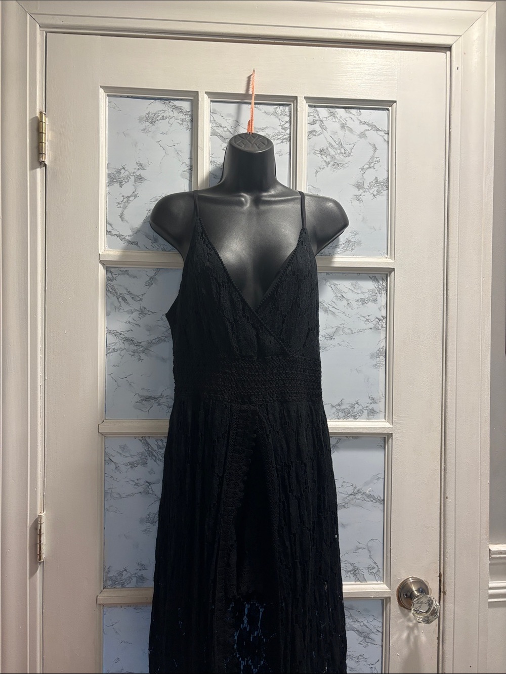 Romper With Lace Colored Black Gently Worn Light weight NWOTS Summer Spring - Picture 1 of 6